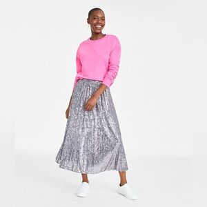 Silver Sequin Skirt by On 34th